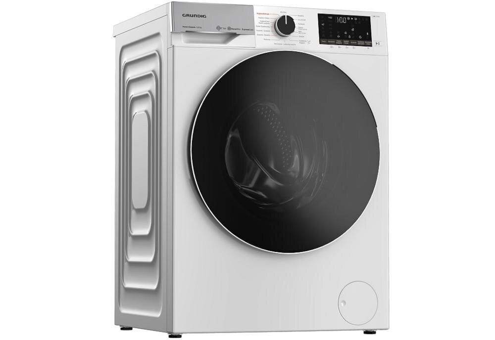 GRUNDIG GD7P5104427WPB dodatkowe funkcje czyszczenie bęben para redukcja zagniecenia śledzenia obracanie
