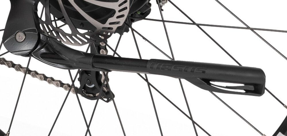 Rower elektryczny INDIANA E-MTB 2.0 M21 29 cali męski Czarno-szary skladana stopka w centralnym punkcie ciezkosci