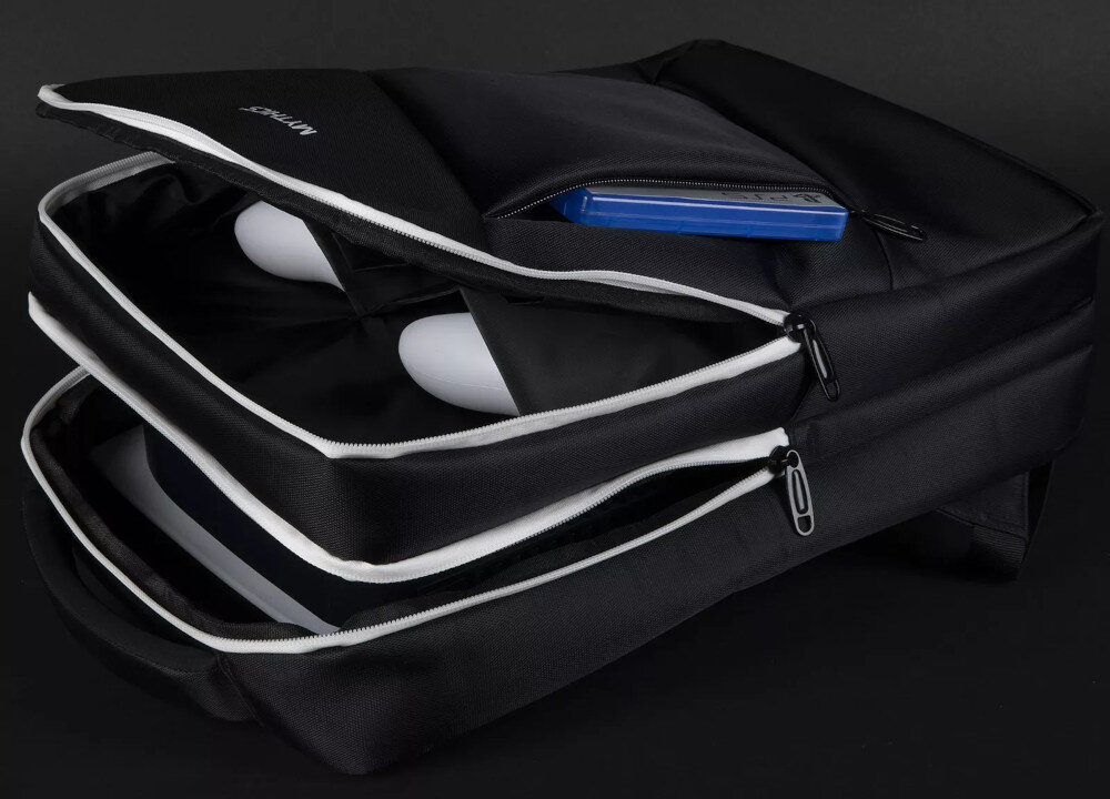 Plecak KONIX Mythics Czarno-biały pojemność przenoszenie wnętrze