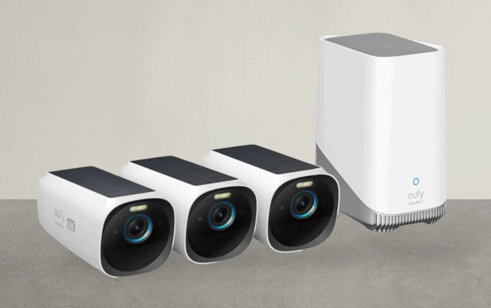 Kamera EUFY eufyCam 3 3 szt. + Stacja bazowa bezpieczny dom kompletny zestaw