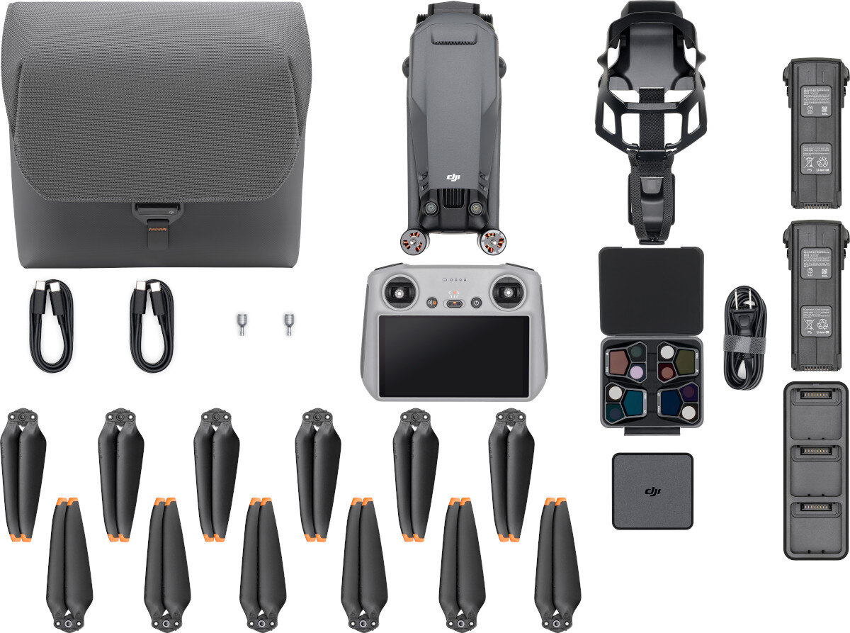 Dron DJI Mavic 3 Pro Fly More Combo (DJI RC) opakowanie zestaw zawartość akcesoria dodatki