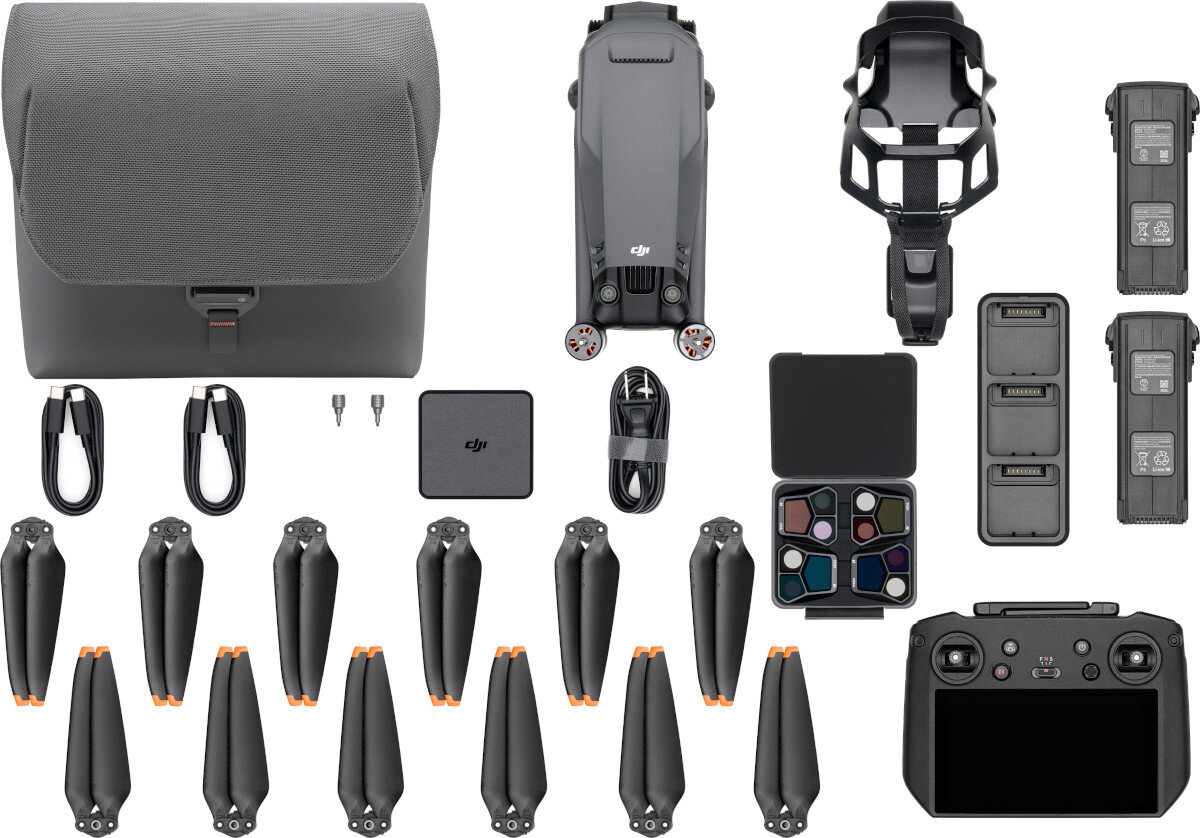 Dron DJI Mavic 3 Pro Fly More Combo (DJI RC PRO) opakowanie zestaw zawartość akcesoria dodatki