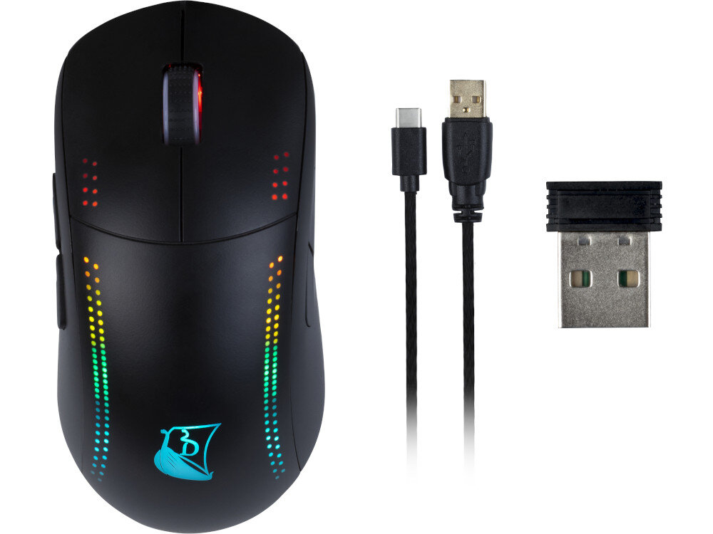 Mysz KONIX Drakkar Asgard RGB opakowanie zestaw zawartość