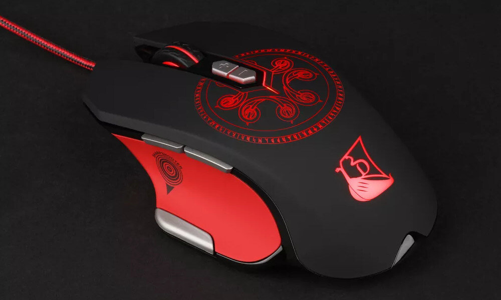 Mysz KONIX Drakkar Heimdall RGB kształt ergonomia wielkość wymiary cechy