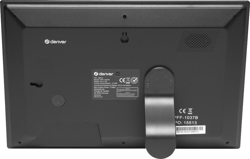 Ramka cyfrowa DENVER Frameo PFF-1037B Czarny funkcje wyłączanie ustawienia
