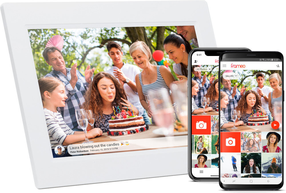 Ramka cyfrowa DENVER Frameo PFF-1015W Biały łączność aplikacja przesyłanie Wi-Fi