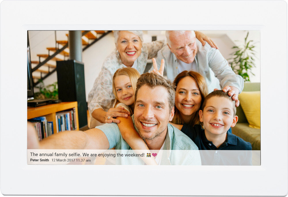 Ramka cyfrowa DENVER Frameo PFF-1015W Biały wyświetlacz rozdzielczość dotyk ekran interfejs