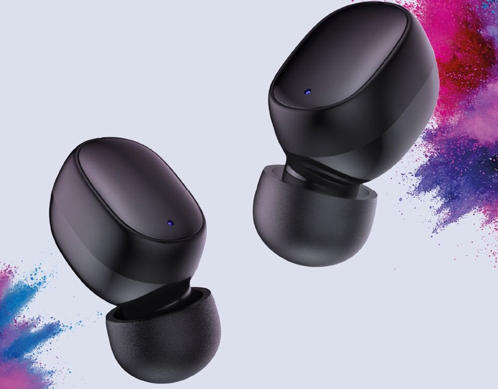 Słuchawki dokanałowe 3MK FlowBuds Czarny male ergonomiczne ksztalt fasolka funkcja