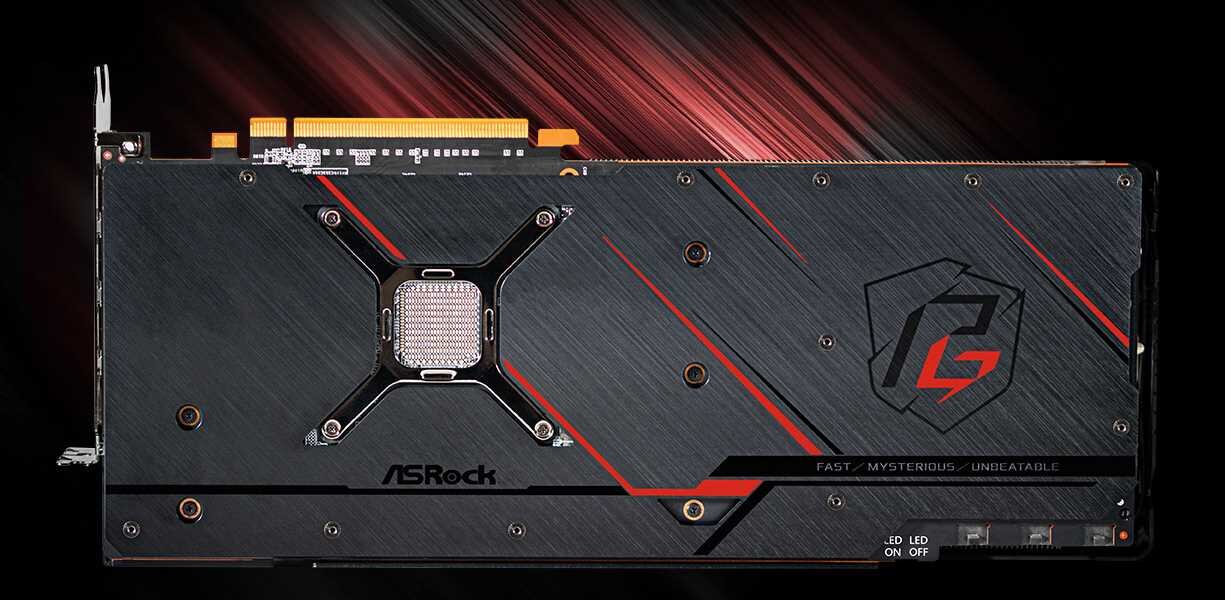 Karta graficzna ASROCK Radeon RX 6800 XT Phantom Gaming OC 16GB - backplate 
