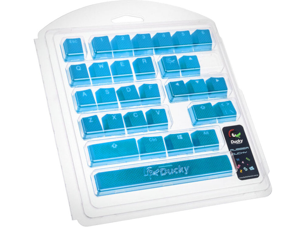 Klawisze DUCKY Rubber Keycap Niebieski kolor powierzchnia materiał kompatybilność przeznaczenie cechy