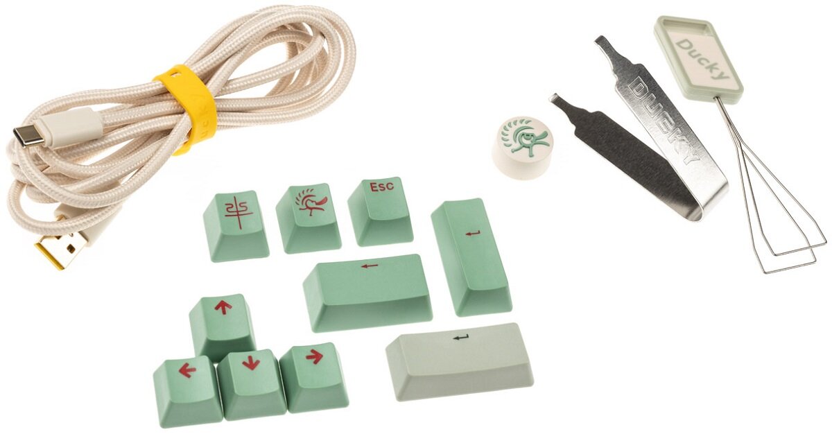 Klawiatura DUCKY One 3 Matcha TKL Cherry MX Minimalistyczna elegancja Niezawodność funkcjonalność Nakładki PBT szybkie działanie wydajność Odporność Autentyczna akustyka Odłączany port USB Design