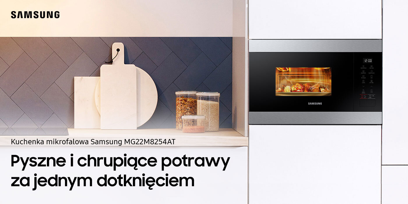 Kuchenka mikrofalowa do zabudowy Samsung MG22M8254AT z oferty sklepu Media Expert