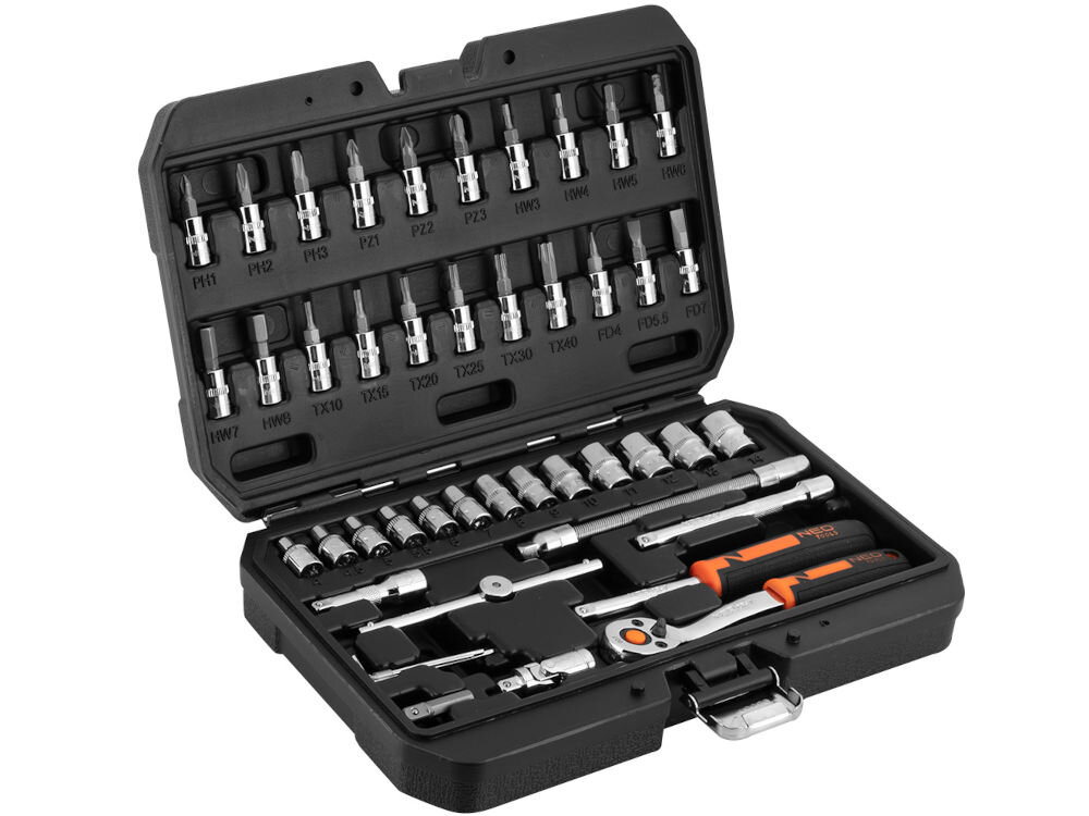 Klucze nasadowe NEO TOOLS 10-004 (46 elementów) dla majsterkowicza