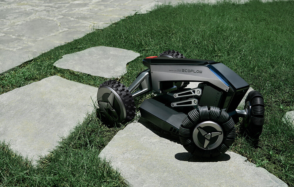 Robot koszący ECOFLOW Blade sterowanie Wi-Fi technologia X-Vision czujniki wizyjne LiDAR technologia pozycjonowania RTK zmiana trasy koszenia czujnik deszczu