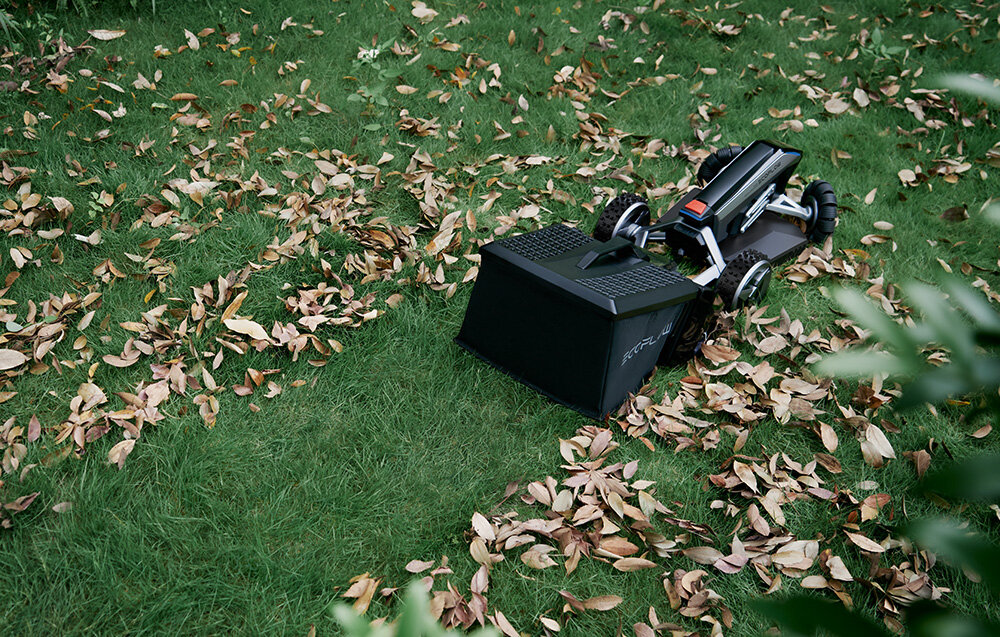Moduł do grabienia trawnika ECOFLOW Sweeper Kit innowacyjne rozwiazanie do robota koszacego ECOFLOW Blade urzadzenie do pielegnacji trawnika zamiatraka wszechstronnosc zbieranie lisci galezi odpadkow