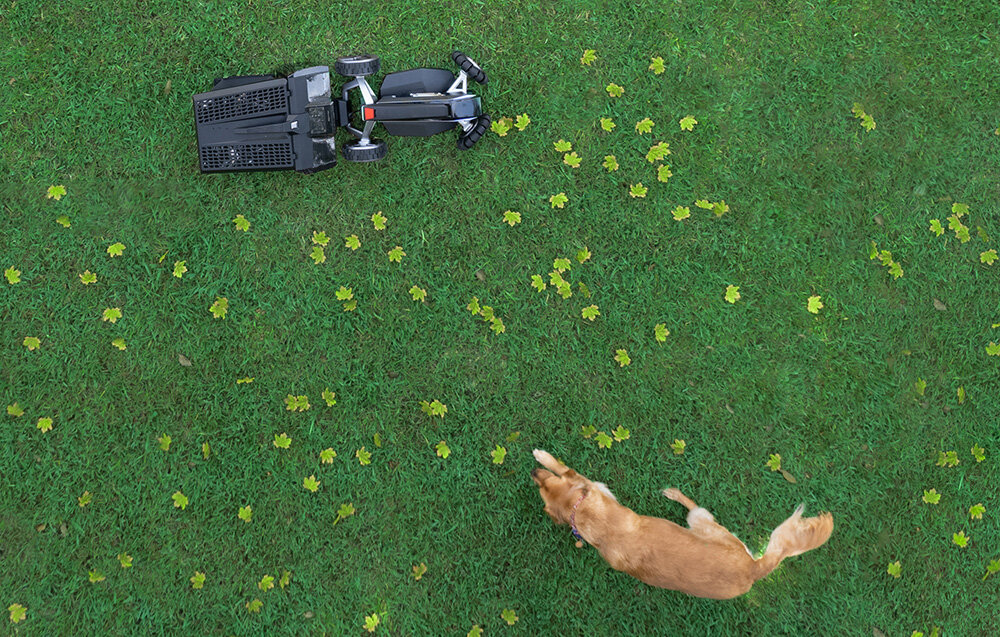 Moduł do grabienia trawnika ECOFLOW Sweeper Kit automatyczne grabienie szerokosc zamiatarki 346 mm efektywnosc wygoda utrzymania porzadku