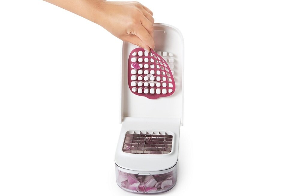 Szatkownica OXO Good Grips O-11122600 Biały dolny pojemnik, bez dodatkowej miski, bez bałaganu, łatwe przesypywanie składników