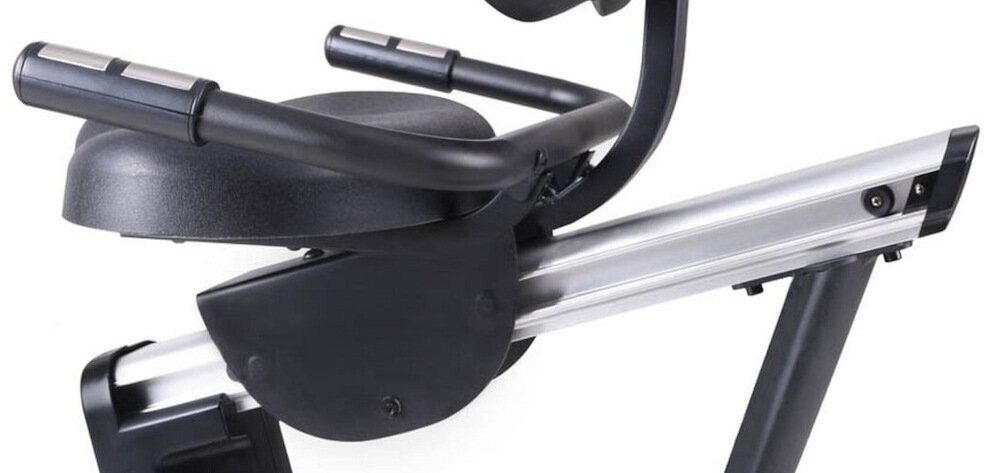 Rower magnetyczny TOORX BRX-R300 HRC ergonomicznie zaprojektowane siedzenie regulacja w poziomie siedzisko z oparciem z siatki stabilizacja plecow oddychanie ciala siedzisko z wysokiej jakosci pianki odporna na odksztalcenia wytrzymala tapicerka