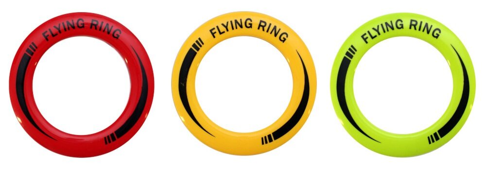Zestaw do Frisbee ENERO 1045405 3 dyski w roznych zywych kolorach zielony zolty czerwony energetyczne kolory