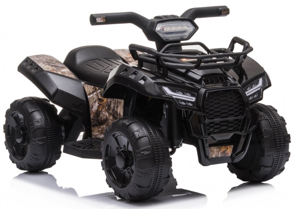Quad elektryczny dla dziecka ENERO Cobra Czarny 3 dwa style muzyczne dziecięce melodie nowoczesne piosenki klakson wejście USB-A AUX mini Jack 3,5 mm
