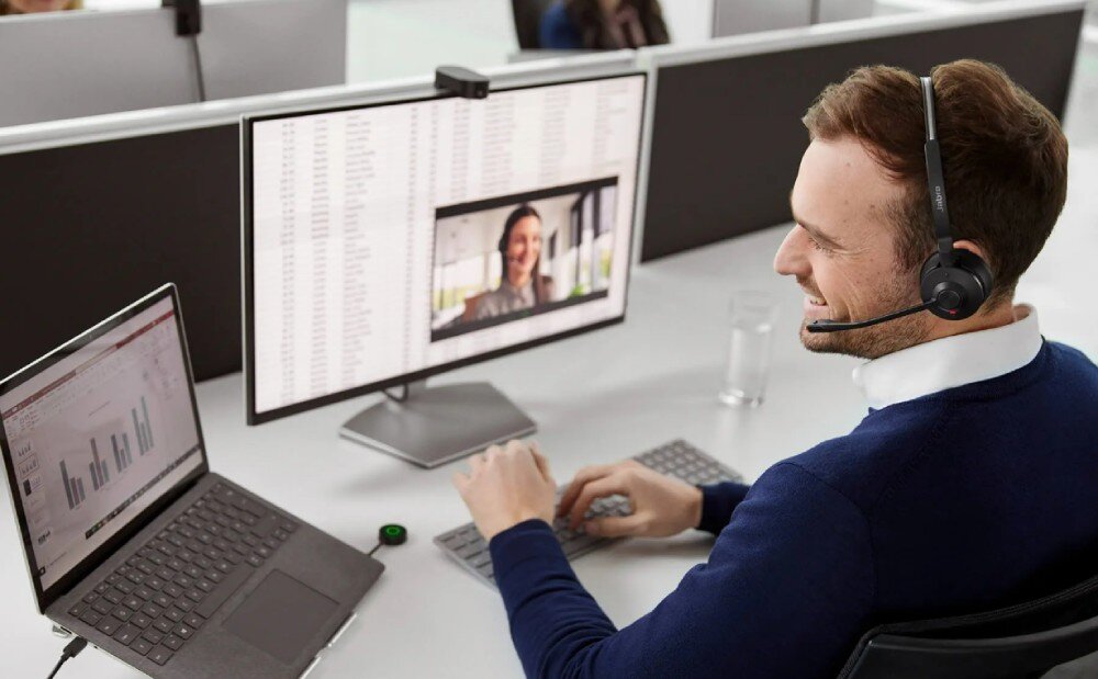 Słuchawki nauszne JABRA Engage 55 mikrofon rozmowy dźwięk jakość