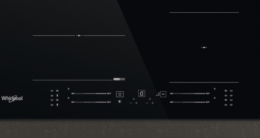 PŁYTA WHIRLPOOL WF S4665 CPBF zwiększenie pola grzejnego dopasowanie