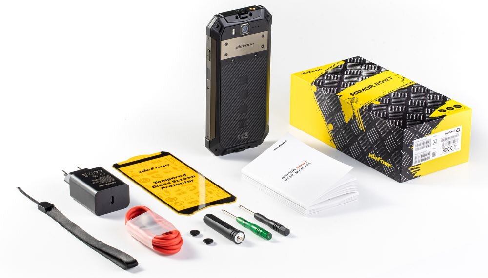 Smartfon ULEFONE Armor 20WT ekran bateria aparat procesor ram pamięć pojemność rozdzielczość zdjęcia filmy opis dane cechy blokady system łączność wifi bluetooth obudowa szkło odporność porty muzyka transfer sieć przekątna matryca waga czujniki oled amoled ips