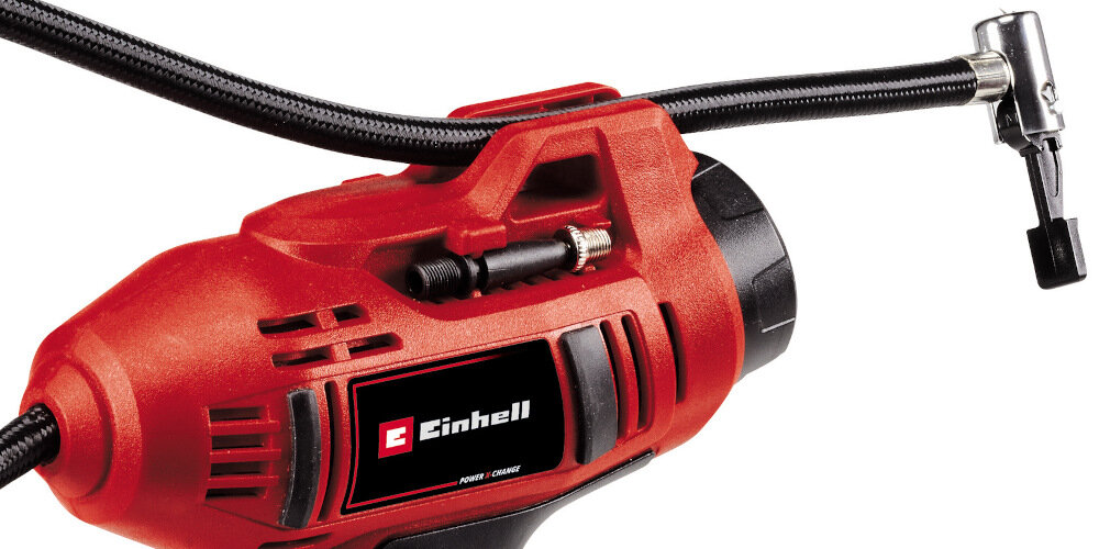 Kompresor akumulaltorowy EINHELL Power X-Change CE-CC 18 Li-Solo 3-czesciowy zestaw adapterow do pompowania uchwyt na waz