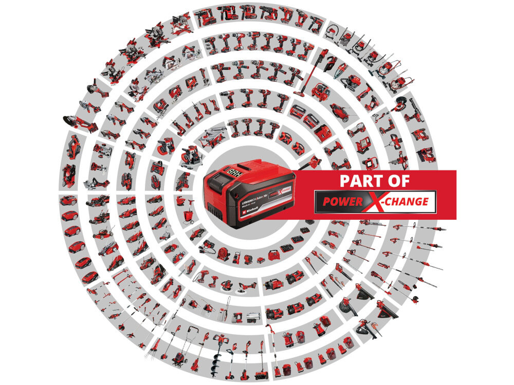 Odkurzacz do popiołu EINHELL TE-AV 18-15 Li C-Solo innowacyjny system Power X-Change zasila ponad 300 roznych urzadzen