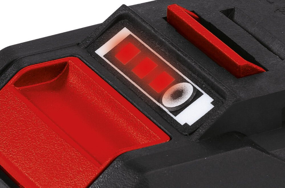 Zestaw akumulatorów Power X-Change Einhell 2x4,0Ah sterowany procesowo system ABS 3-stopniowy wyswetlacz LED