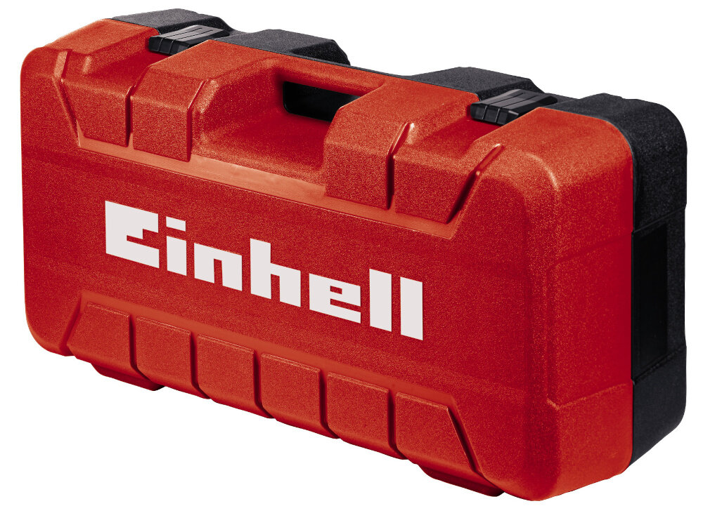 Walizka narzędziowa EINHELL E-Box L70-35 4530054 waizka na białym tle widoczna od przodu pod skosem wygodne przechowywanie różnorodnych narzędzi i akcesoriów skraca czas pracy porządkuje przestrzeń łatwy dostęp