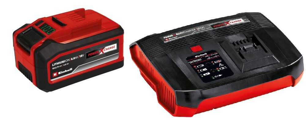 Akumulator EINHELL Power X-Change PLUS 4–6 Ah 6Ah 18V + ładowarka akumulator ladowarka dokumentacja