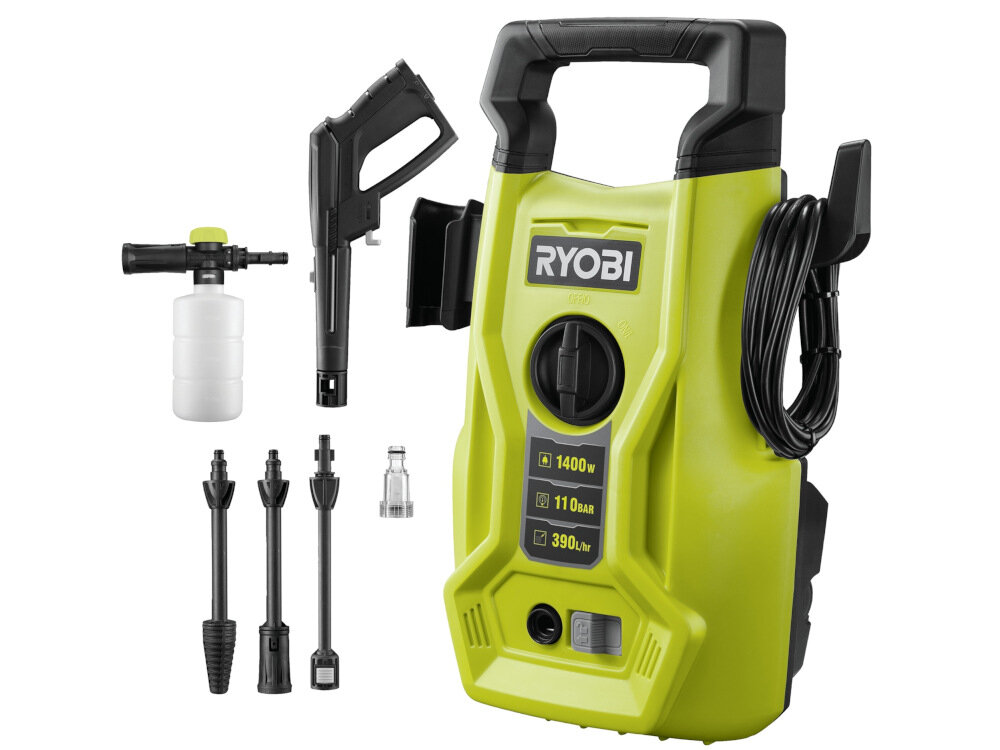 Myjka ciśnieniowa RYOBI RY110PWA zestaw lanca Turbo lanca Vario pianownica dokumentacja