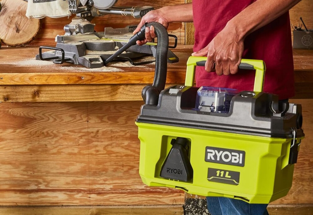 Odkurzacz warsztatowy RYOBI RV1811-0 z wysokiej jakosci materialow trwaly odporny na uszkodzenia mechaniczne ergonomiczna konstrukcja wygodny uchwyt latwy w obsludze