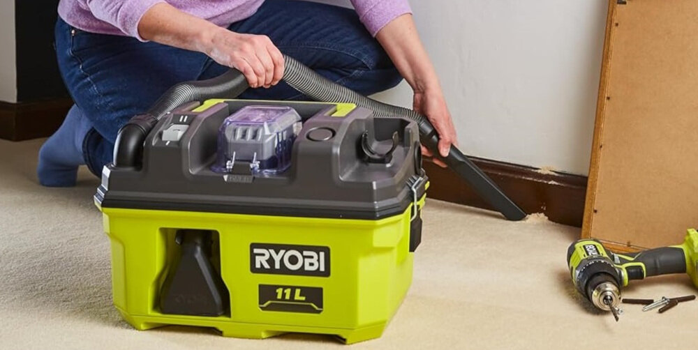 Odkurzacz warsztatowy RYOBI RV1811-0 skuteczny system filtracji filtr HEPA 12 praca higieniczna bezpieczna