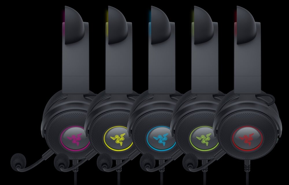 Słuchawki RAZER Kraken Kitty V2 Pro design komfort lekkość dźwięk jakość wrażenia słuchowe ergonomia lekkość sport aktywność podróże czas pracy działanie akumulator