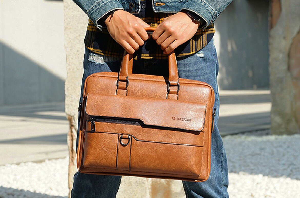 Torba na laptopa BALTAN Classic eko skóra komfort elegancka torba latop apple
