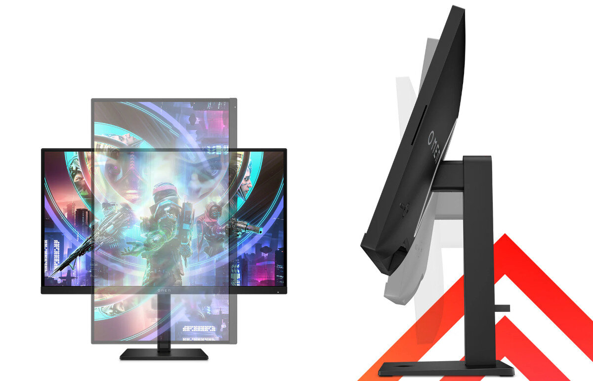 Monitor HP Omen 27QS 27 2560x1440px IPS 240Hz 1 ms podstawa regulacja ergonomia