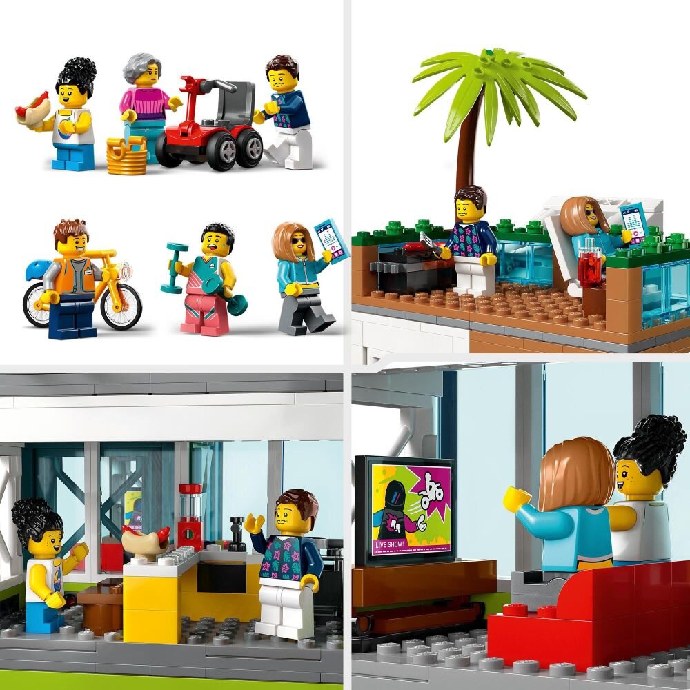 LEGO City Apartamentowiec 60365 klocki elementy zabawa łączenie figurki akcesoria figurka zestaw