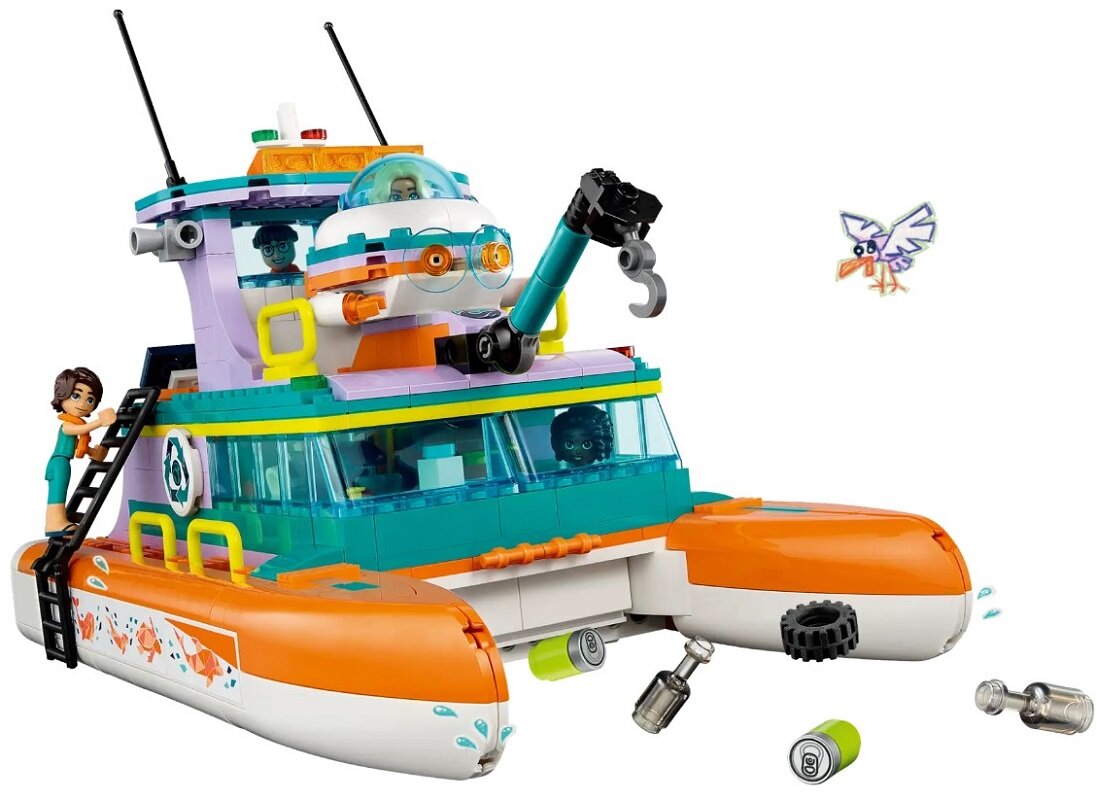 LEGO Friends Morska łódź ratunkowa 41734 dziecko kreatywność zabawa nauka rozwój klocki figurki minifigurki jakość tradycja konstrukcja nauka wyobraźnia role jakość bezpieczeństwo wyobraźnia budowanie pasja hobby funkcje instrukcja aplikacja LEGO Builder