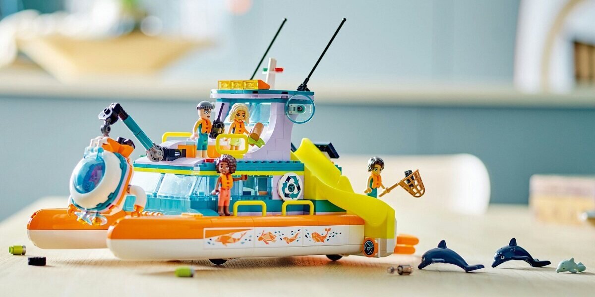 LEGO Friends Morska łódź ratunkowa 41734 dziecko kreatywność zabawa nauka rozwój klocki figurki minifigurki jakość tradycja konstrukcja nauka wyobraźnia role jakość bezpieczeństwo wyobraźnia budowanie pasja hobby funkcje instrukcja aplikacja LEGO Builder