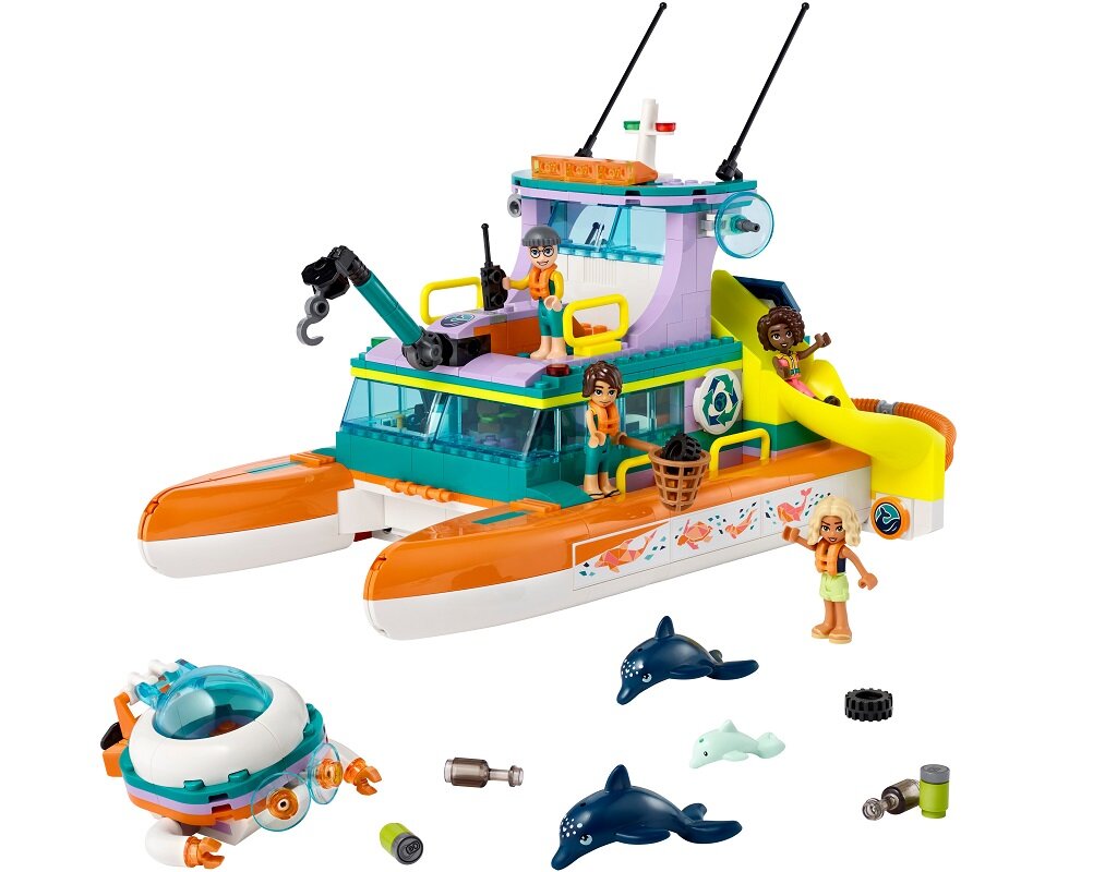 LEGO Friends Morska łódź ratunkowa 41734 dziecko kreatywność zabawa nauka rozwój klocki figurki minifigurki jakość tradycja konstrukcja nauka wyobraźnia role jakość bezpieczeństwo wyobraźnia budowanie pasja hobby funkcje instrukcja aplikacja LEGO Builder