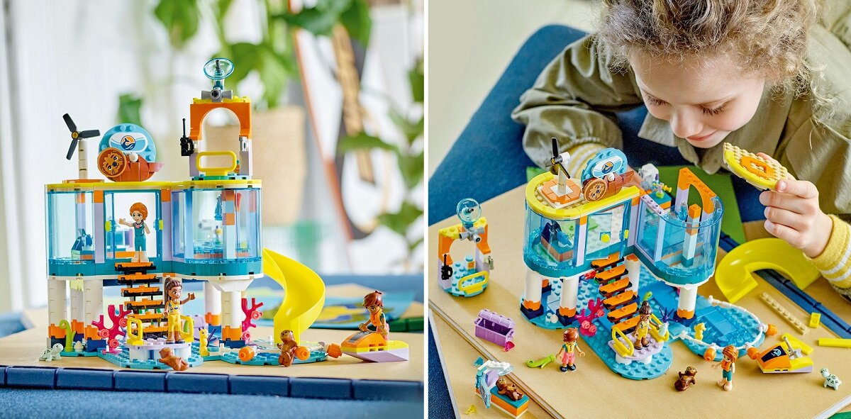 LEGO Friends Morskie centrum ratunkowe 41736 dziecko kreatywność zabawa nauka rozwój klocki figurki minifigurki jakość tradycja konstrukcja nauka wyobraźnia role jakość bezpieczeństwo wyobraźnia budowanie pasja hobby funkcje instrukcja aplikacja LEGO Builder