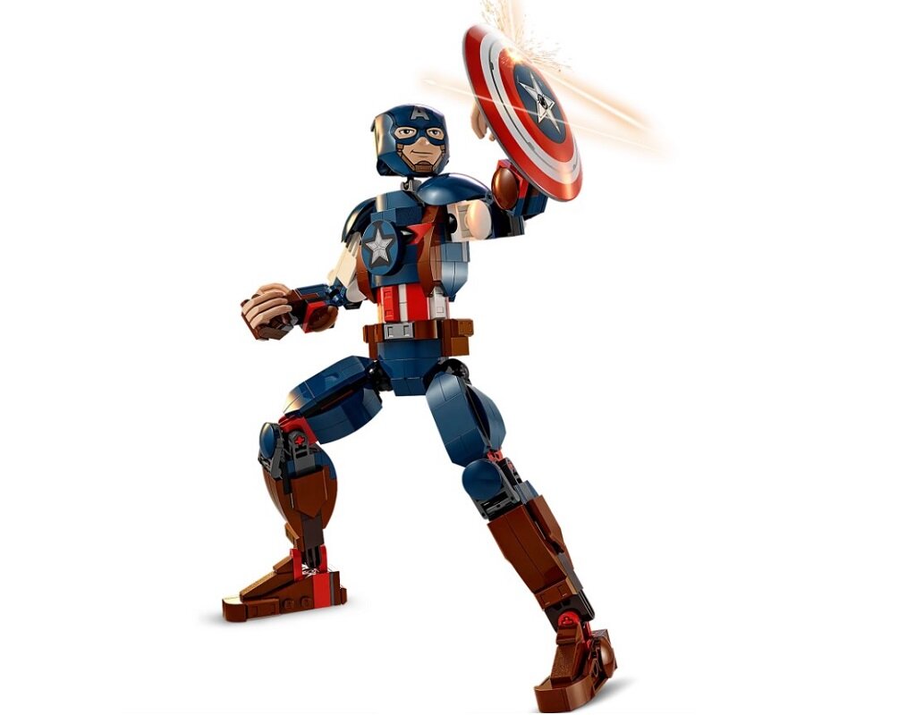LEGO Marvel Figurka Kapitana Ameryki do zbudowania 76258 dziecko kreatywność zabawa nauka rozwój klocki figurki minifigurki jakość tradycja konstrukcja nauka wyobraźnia role jakość bezpieczeństwo wyobraźnia budowanie pasja hobby funkcje instrukcja aplikacja LEGO Builder
