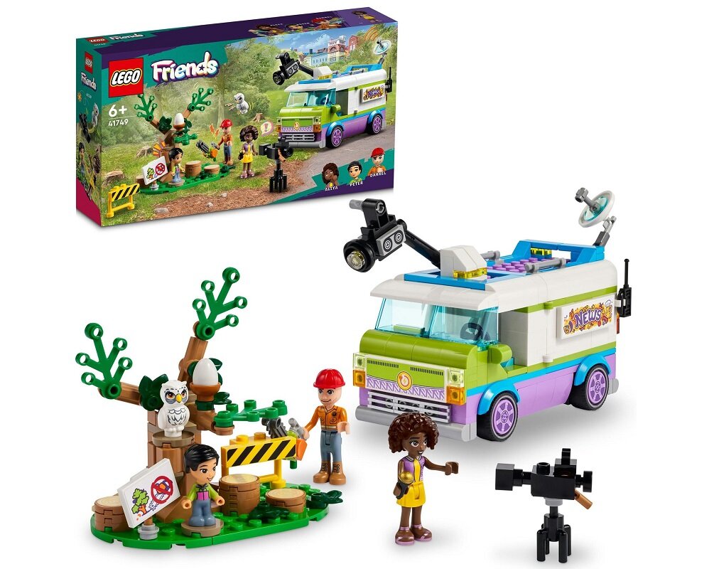 LEGO Friends Reporterska furgonetka 41749 dziecko kreatywność zabawa nauka rozwój klocki figurki minifigurki jakość tradycja konstrukcja nauka wyobraźnia role jakość bezpieczeństwo wyobraźnia budowanie pasja hobby funkcje instrukcja aplikacja LEGO Builder