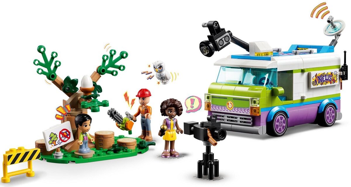 LEGO Friends Reporterska furgonetka 41749 dziecko kreatywność zabawa nauka rozwój klocki figurki minifigurki jakość tradycja konstrukcja nauka wyobraźnia role jakość bezpieczeństwo wyobraźnia budowanie pasja hobby funkcje instrukcja aplikacja LEGO Builder