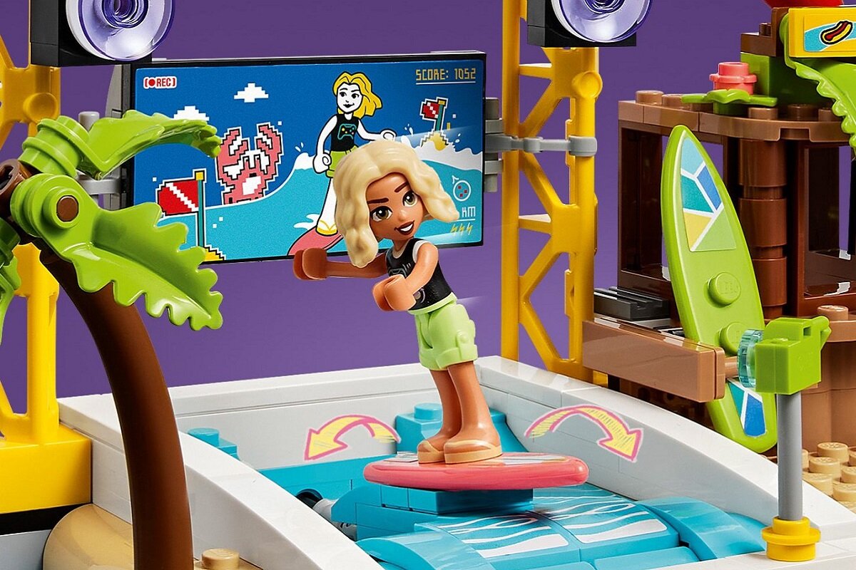 LEGO Friends Plażowy park rozrywki 41737 dziecko kreatywność zabawa nauka rozwój klocki figurki minifigurki jakość tradycja konstrukcja nauka wyobraźnia role jakość bezpieczeństwo wyobraźnia budowanie pasja hobby funkcje instrukcja aplikacja LEGO Builder