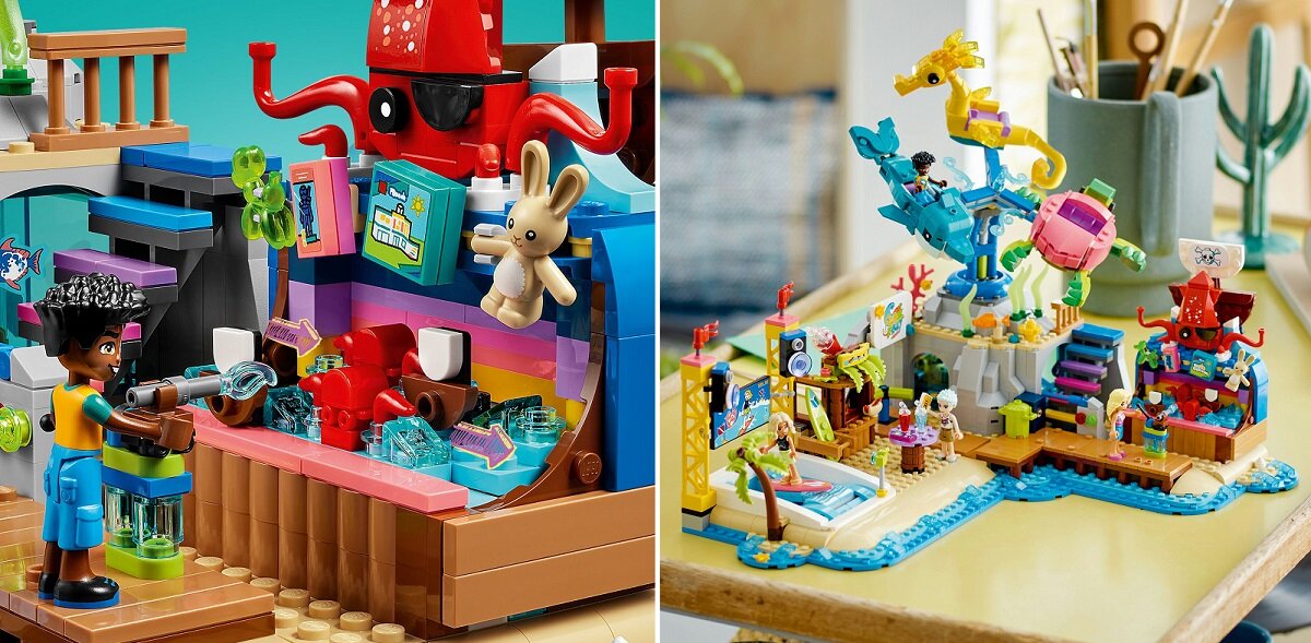 LEGO Friends Plażowy park rozrywki 41737 dziecko kreatywność zabawa nauka rozwój klocki figurki minifigurki jakość tradycja konstrukcja nauka wyobraźnia role jakość bezpieczeństwo wyobraźnia budowanie pasja hobby funkcje instrukcja aplikacja LEGO Builder