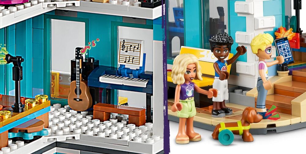 LEGO Friends Dom kultury w Heartlake 41748 klocki elementy zabawa łączenie figurki akcesoria figurka zestaw