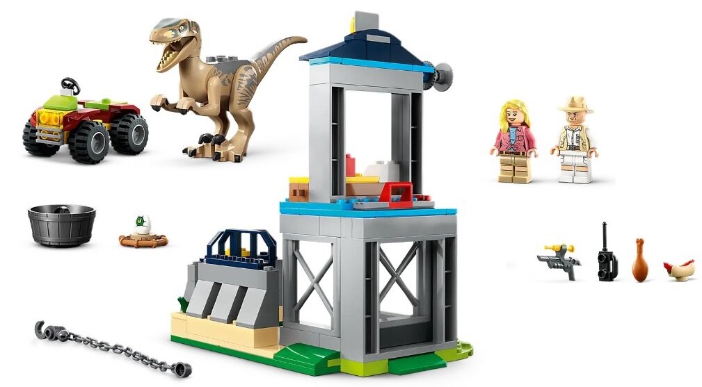 LEGO Jurassic World Velociraptor Escape 76957 Дитяча творчість Розваги Наука Розвиток Будівельні блоки Мініфігурки Якість Традиція Будівництво Наука Уява Ролі Якість Безпека Уява Будівництво Пристрасть Хобі Особливості Ручне застосування Конструктор LEGO